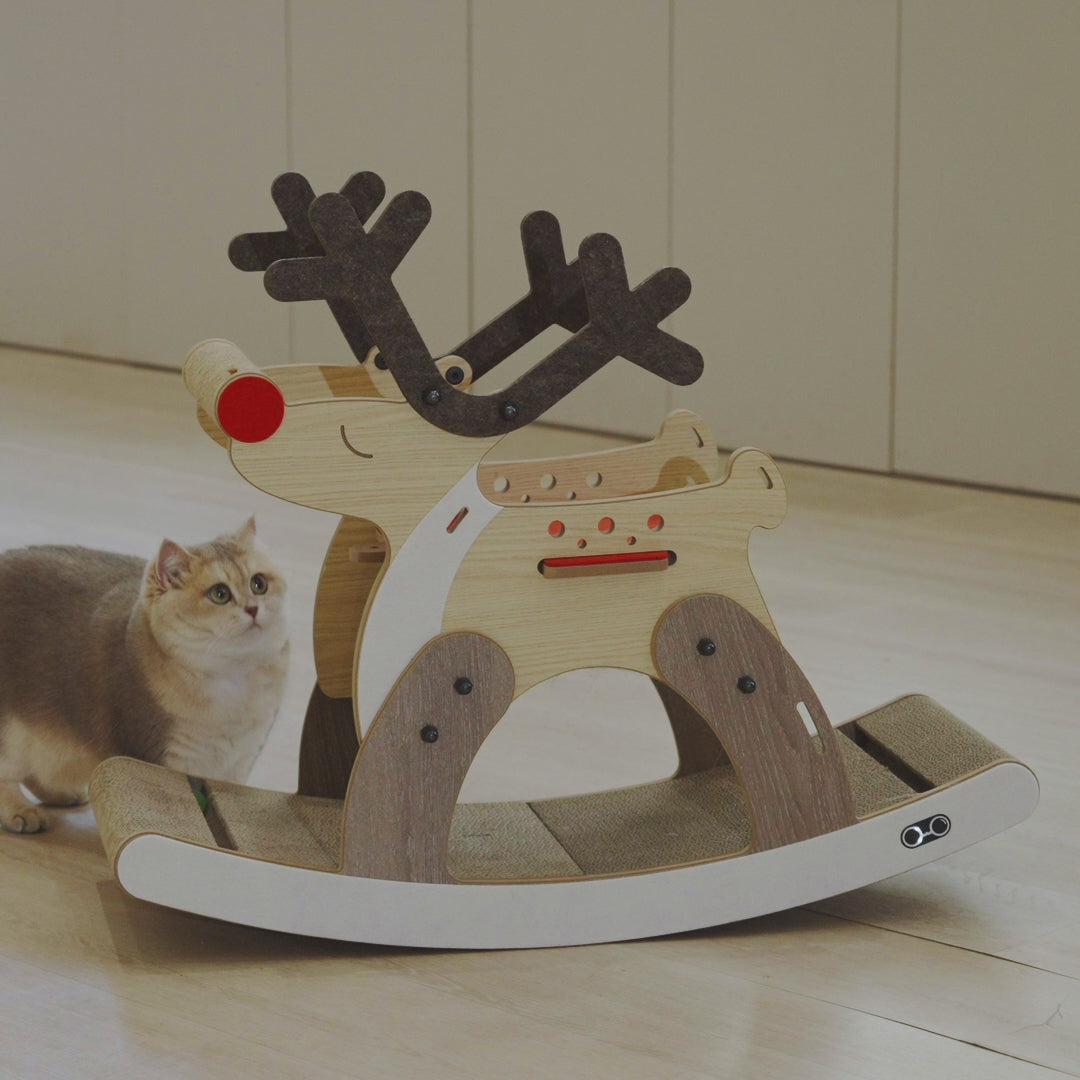 Rocking Reindeer Cat Scratcher